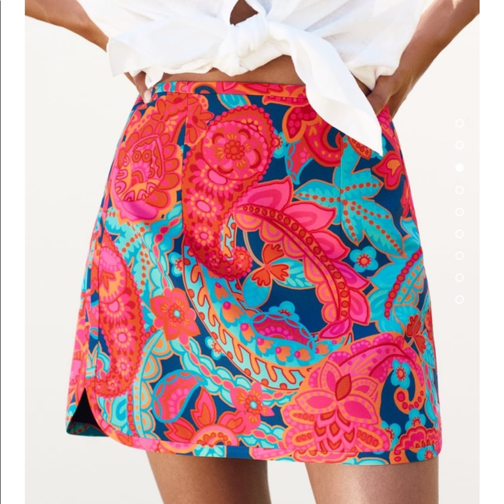 Zara || Short Printed Skirt